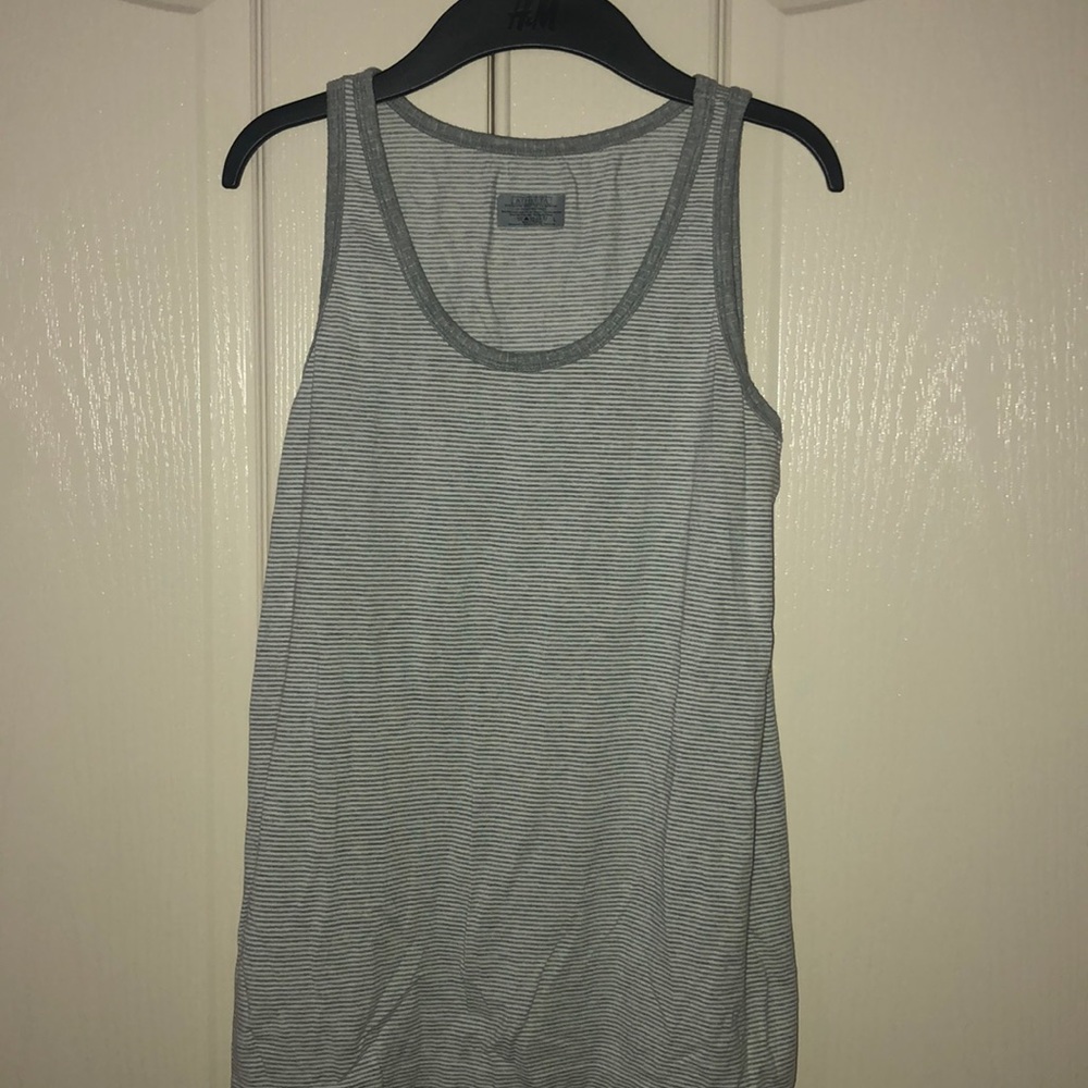 Athleta grey/white strip tank